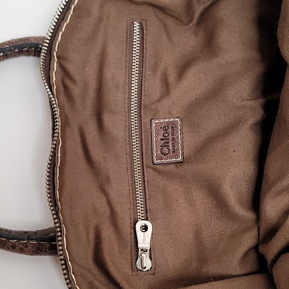 CHLOE Brown Leather Edith Bowler Satchel Bag - Picture 10 of 14